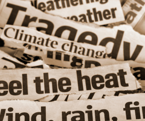 newspaper titles clippings climate change